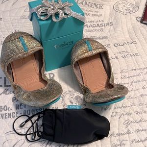 Tieks 8 Starstruck light wear.